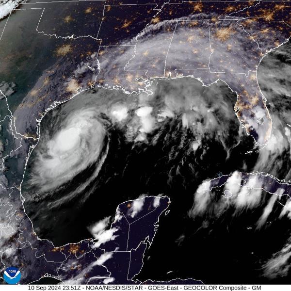 Heavy rain is hitting South Texas as the storm intensifies offshore on Tuesday.